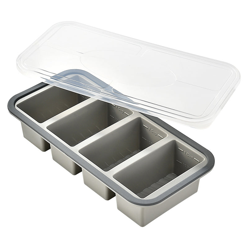 Boîte de préparation de repas en silicone compartimentée avec couvercle