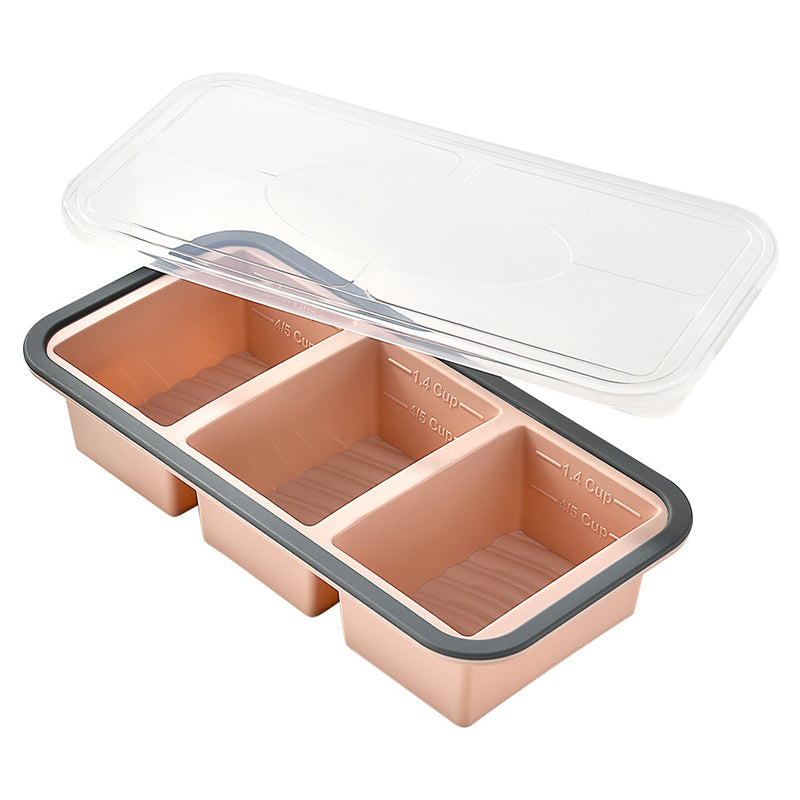 Boîte de préparation de repas en silicone compartimentée avec couvercle