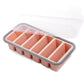 Boîte de préparation de repas en silicone compartimentée avec couvercle