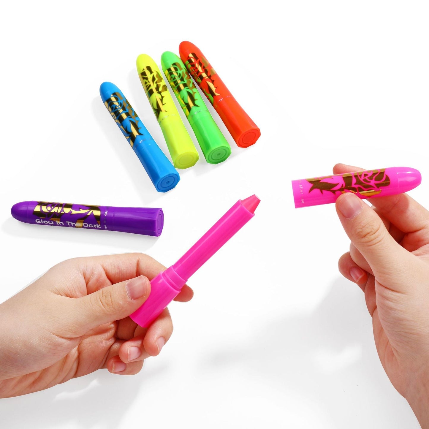 🌟 PROMO FLASH : 50% DE RÉDUCTION ! ✨ Crayons Luminescents Peinture Corporelle – Hydrosoluble & UV Fluorescent – 98% Lavables for Fêtes & Halloween 🎭