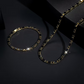 ✨ 50% DE RÉDUCTION ! Parure Bijoux Scintillants pour Homme – Collier & Bracelet Zircon Cubique, Style Street Luxe
