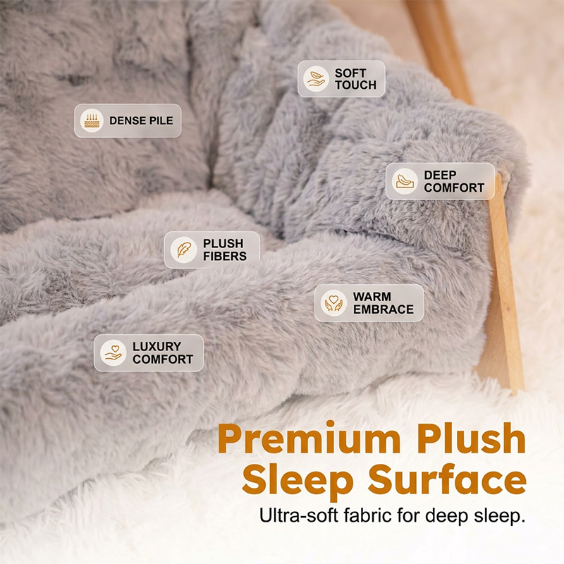 🐾 PROMO FLASH : 50% DE RÉDUCTION ! ✨ Lit Surélevé en Bois pour Animaux – Cadre Naturel & Coussin Peluche Ultra-Doux – Lavable en Machine for Confort Toutes Saisons 🛌