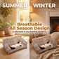 🐾 PROMO FLASH : 50% DE RÉDUCTION ! ✨ Lit Surélevé en Bois pour Animaux – Cadre Naturel & Coussin Peluche Ultra-Doux – Lavable en Machine for Confort Toutes Saisons 🛌