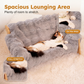 🐾 PROMO FLASH : 50% DE RÉDUCTION ! ✨ Lit Surélevé en Bois pour Animaux – Cadre Naturel & Coussin Peluche Ultra-Doux – Lavable en Machine for Confort Toutes Saisons 🛌