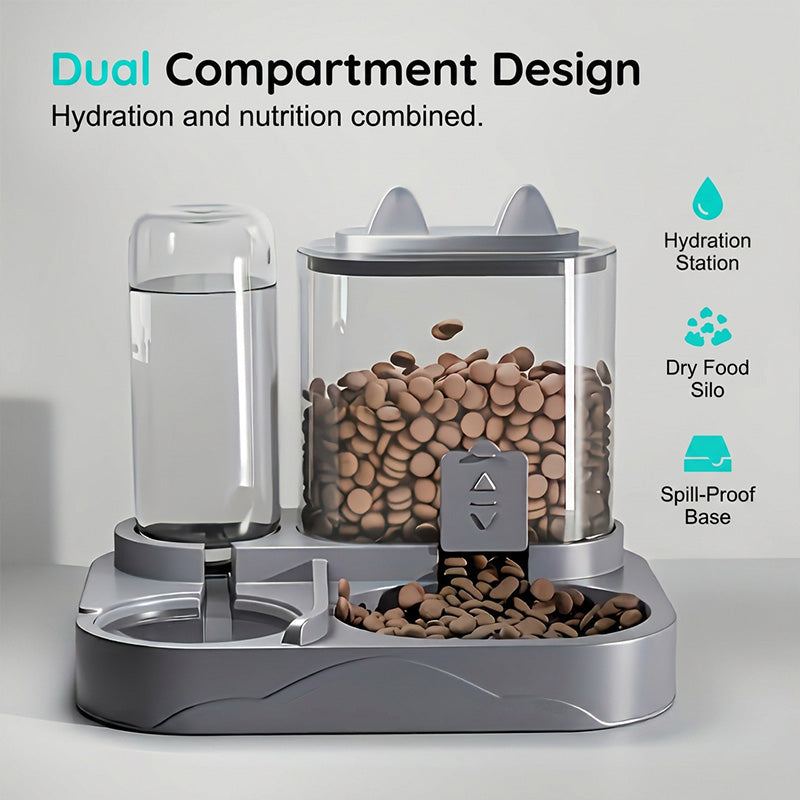 🐾 PROMO FLASH : 50% DE RÉDUCTION ! Distributeur 2-en-1 Nourriture & Eau pour Animaux – Grande Capacité & Système à Gravité – Matériaux Transparents Sûrs for Chiens & Chats 🐶🐱