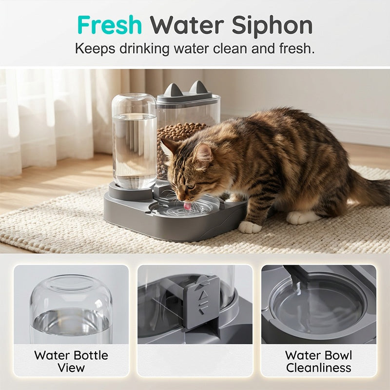 🐾 PROMO FLASH : 50% DE RÉDUCTION ! Distributeur 2-en-1 Nourriture & Eau pour Animaux – Grande Capacité & Système à Gravité – Matériaux Transparents Sûrs for Chiens & Chats 🐶🐱