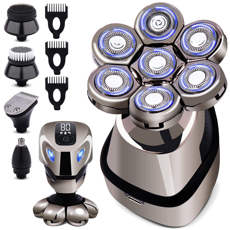 7D Waterproof Head Shaver Kit for Bald Men