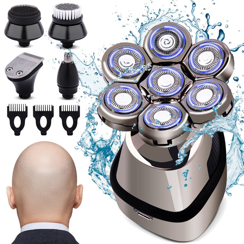 7D Waterproof Head Shaver Kit for Bald Men