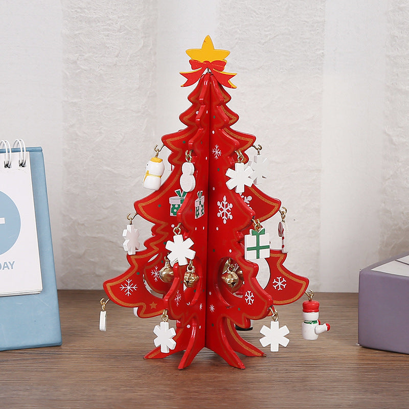 🎄 Kit de décorations de sapin de Noël en bois à faire soi-même – Assemblez, décorez et jouez ! ✨