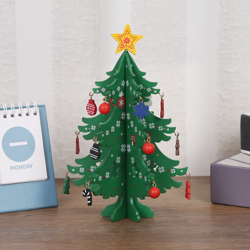 🎄 Kit de décorations de sapin de Noël en bois à faire soi-même – Assemblez, décorez et jouez ! ✨