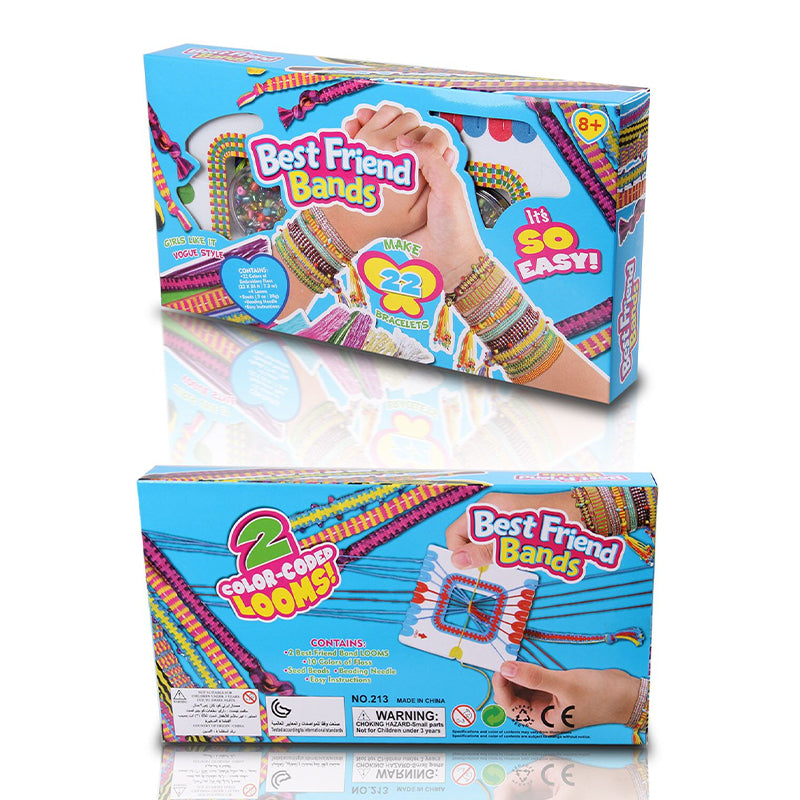 🎀 PROMO FLASH : 50% DE RÉDUCTION ! 🧵 Kit de Fabrication de Bracelets DIY pour Enfants – Tissage Créatif & Perles Colorées – 6 Styles Disponibles for Loisirs Créatifs ✨