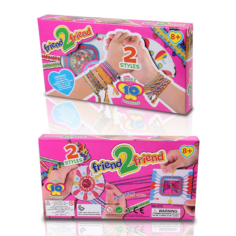 🎀 PROMO FLASH : 50% DE RÉDUCTION ! 🧵 Kit de Fabrication de Bracelets DIY pour Enfants – Tissage Créatif & Perles Colorées – 6 Styles Disponibles for Loisirs Créatifs ✨