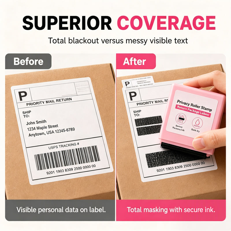 🏃50% OFF WHILE STOCKS LAST!🔒 Your name and address are on every package — this roller stamp covers them instantly. No tearing, no shredding, no identity theft. 🛡️