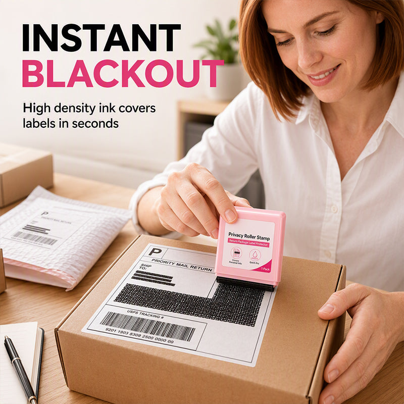 🏃50% OFF WHILE STOCKS LAST!🔒 Your name and address are on every package — this roller stamp covers them instantly. No tearing, no shredding, no identity theft. 🛡️