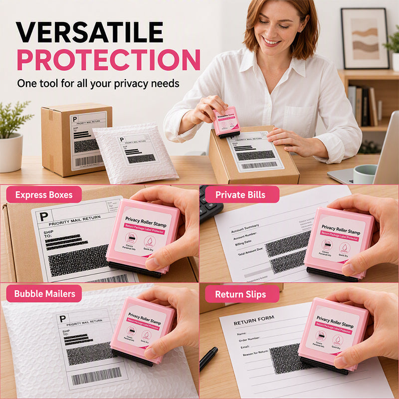 🏃50% OFF WHILE STOCKS LAST!🔒 Your name and address are on every package — this roller stamp covers them instantly. No tearing, no shredding, no identity theft. 🛡️