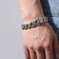 💿 PROMO FLASH : 50% DE RÉDUCTION ! 🕉️ Bracelet Mantra Rétro pour Homme – Six Syllabes Gravées & Finition Argent Vintage – Double Chaîne, 18–22 cm for Style Spirituel ✨