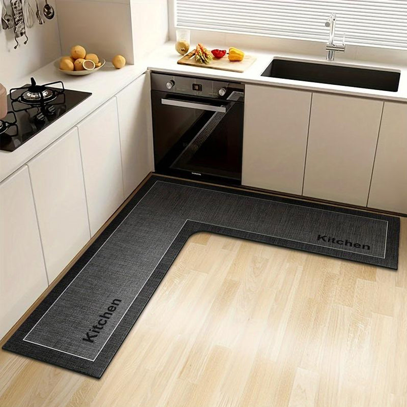 🎉2026 Sale Over 17,000 Sold! 🔥50% OFF! 🧊💧 Stop slipping on wet kitchen floors — this L-shaped mat absorbs water and oil fast, stays put, and cushions your feet while you cook. 🏠