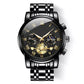 ⌚ PROMO FLASH : 50% DE RÉDUCTION ! ✨ Montre Homme Quartz Dodécagone de Luxe – Chronographe & Phase de Lune – Tourbillon Décoratif – Bracelet Acier Inoxydable 🎩